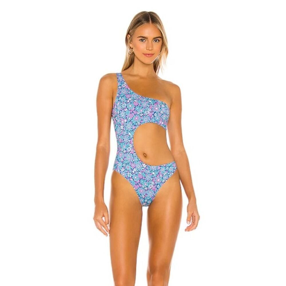 Frankie’s Bikini Cash One Shoulder One Piece Swimsuit Sz. S